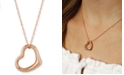 Macy's Open Heart Necklace Set in 14k White, Yellow or Rose Gold